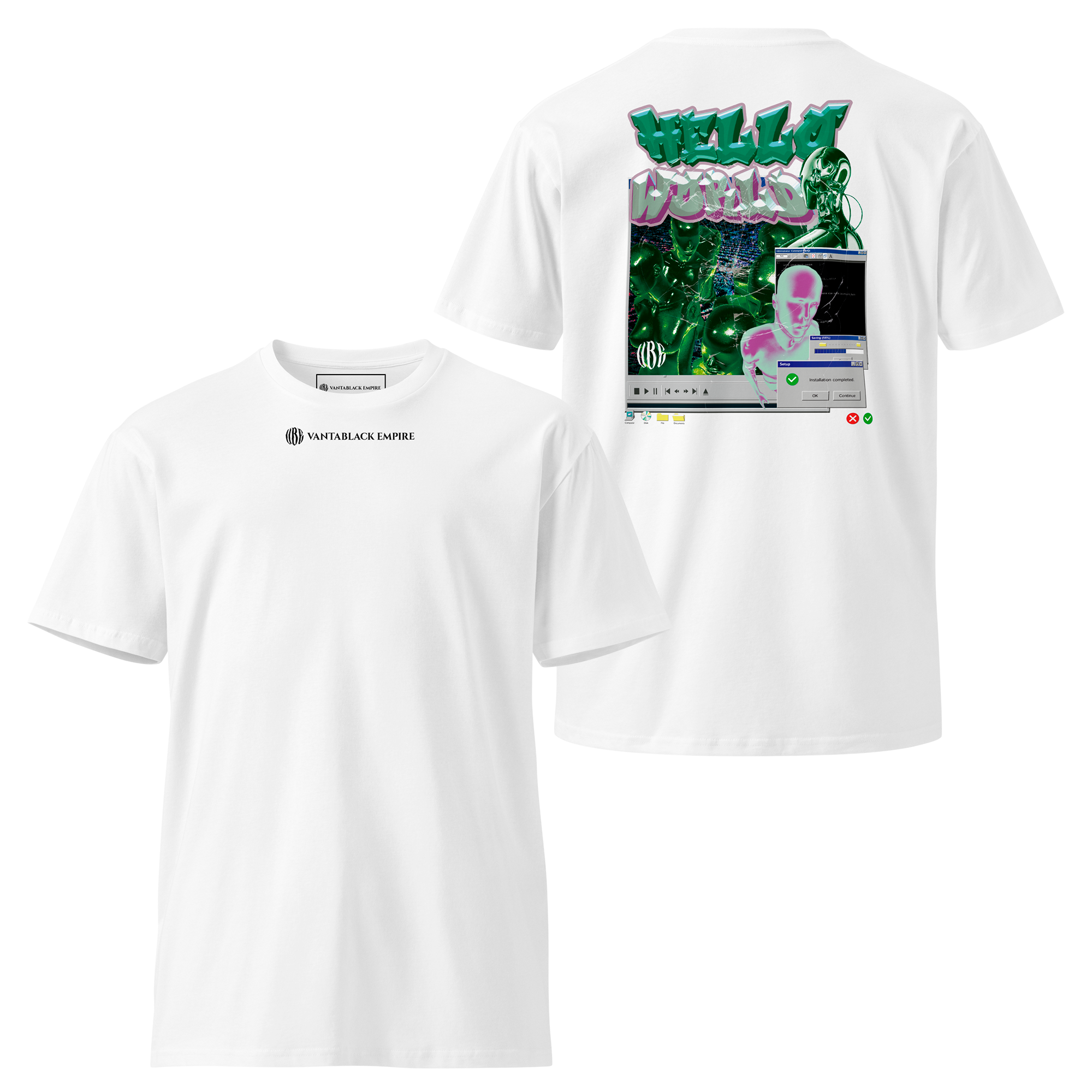 camiseta premium estampado doble